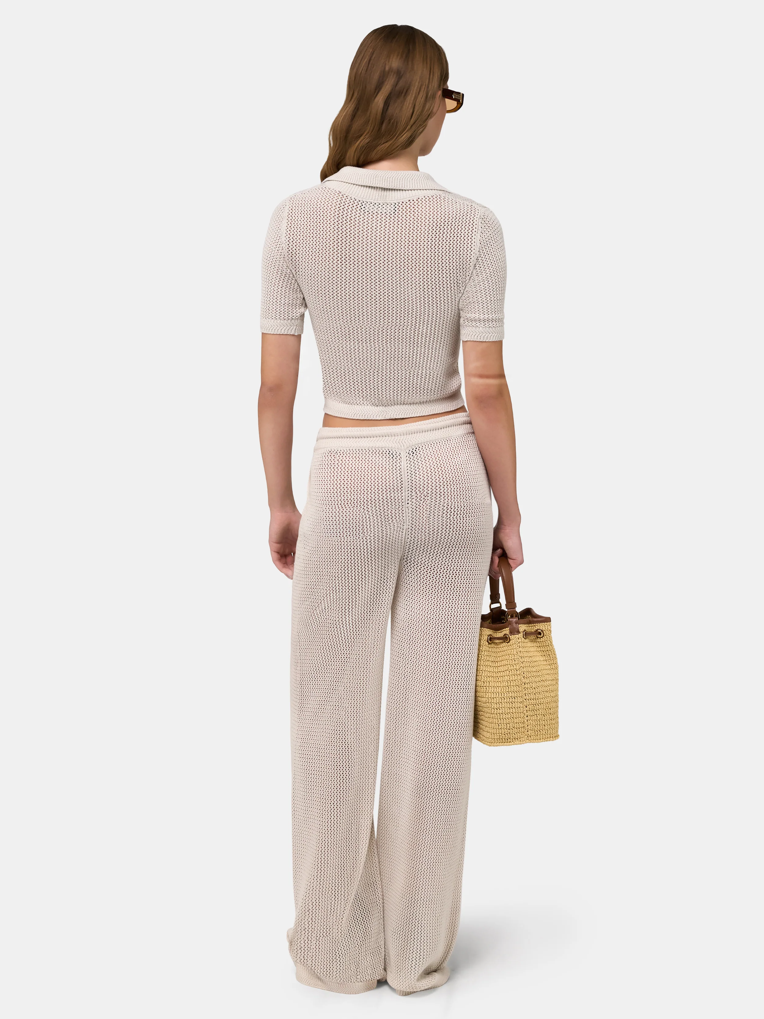 WOMEN - WOMEN'S AMIRI CROCHET MESH PANT - -Alabaster - Image 4