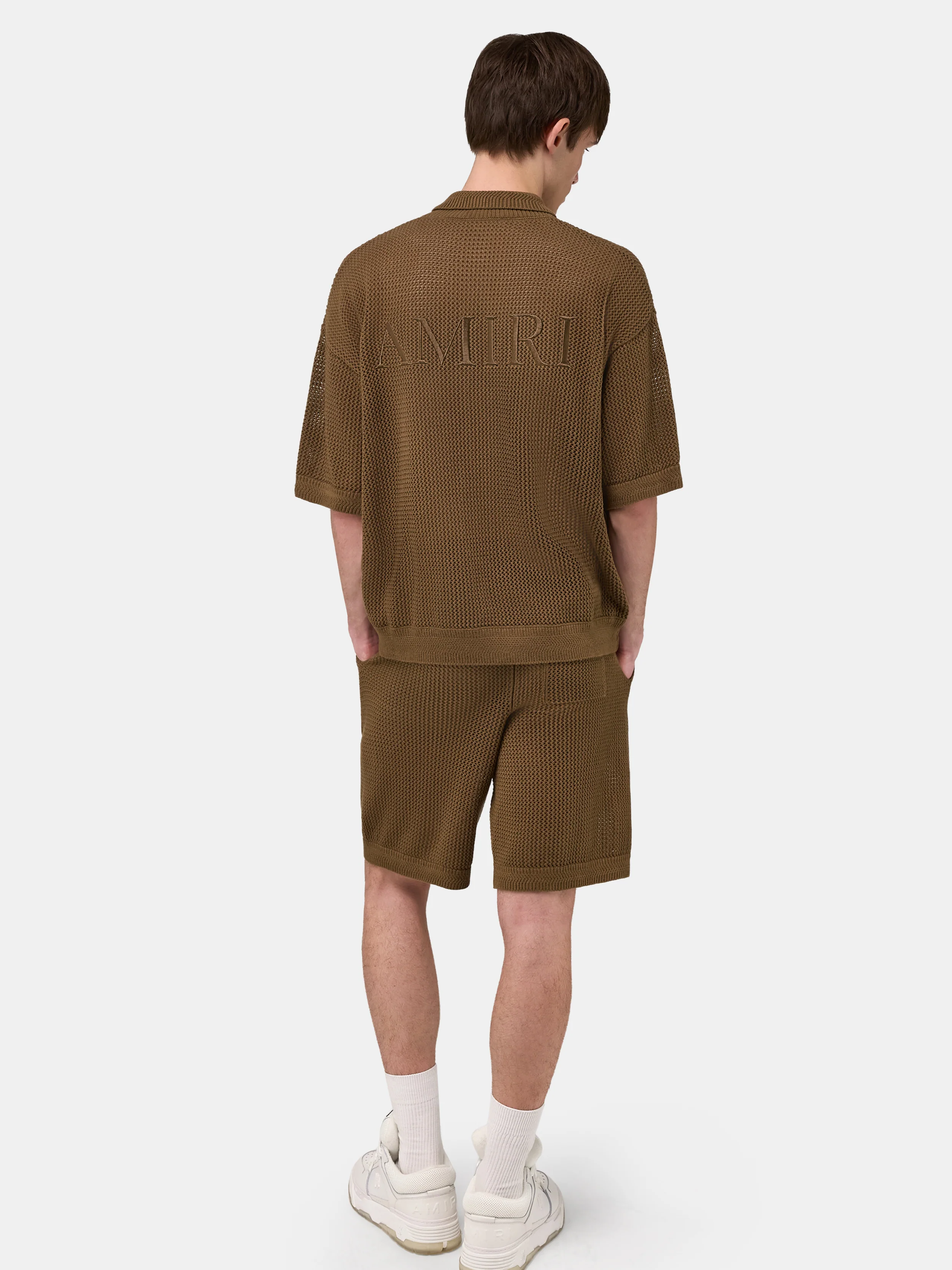 AMIRI CROCHET MESH SHORT - Espresso - Image 4