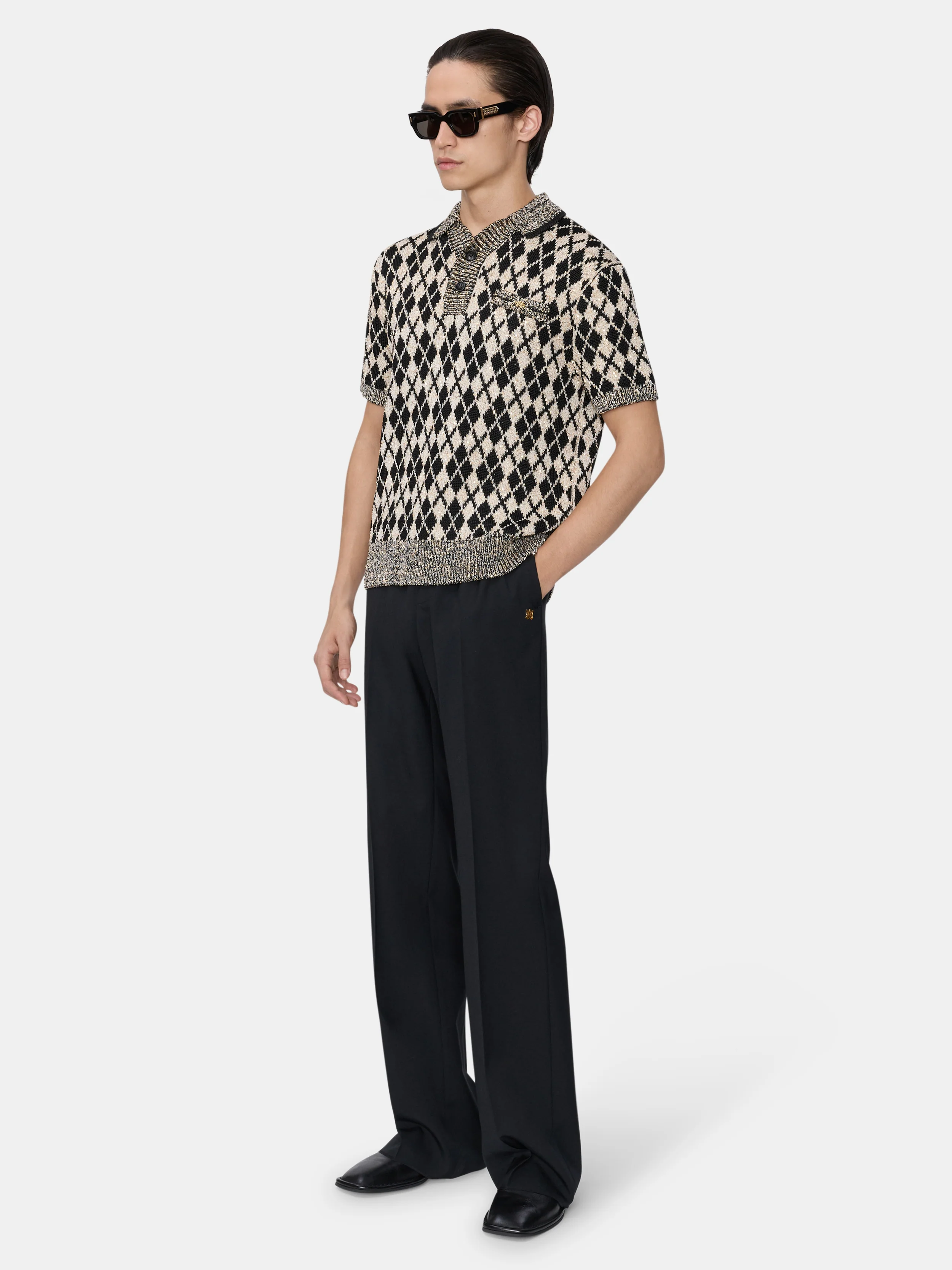 ARGYLE POLO - Black - Image 3
