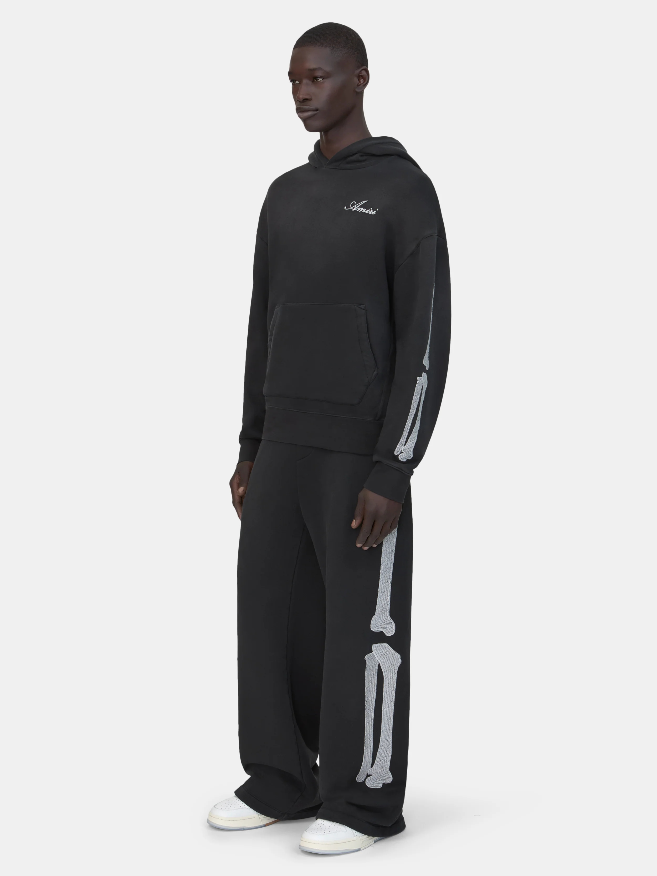 BONES OVERSIZED HOODIE - Black - Image 3