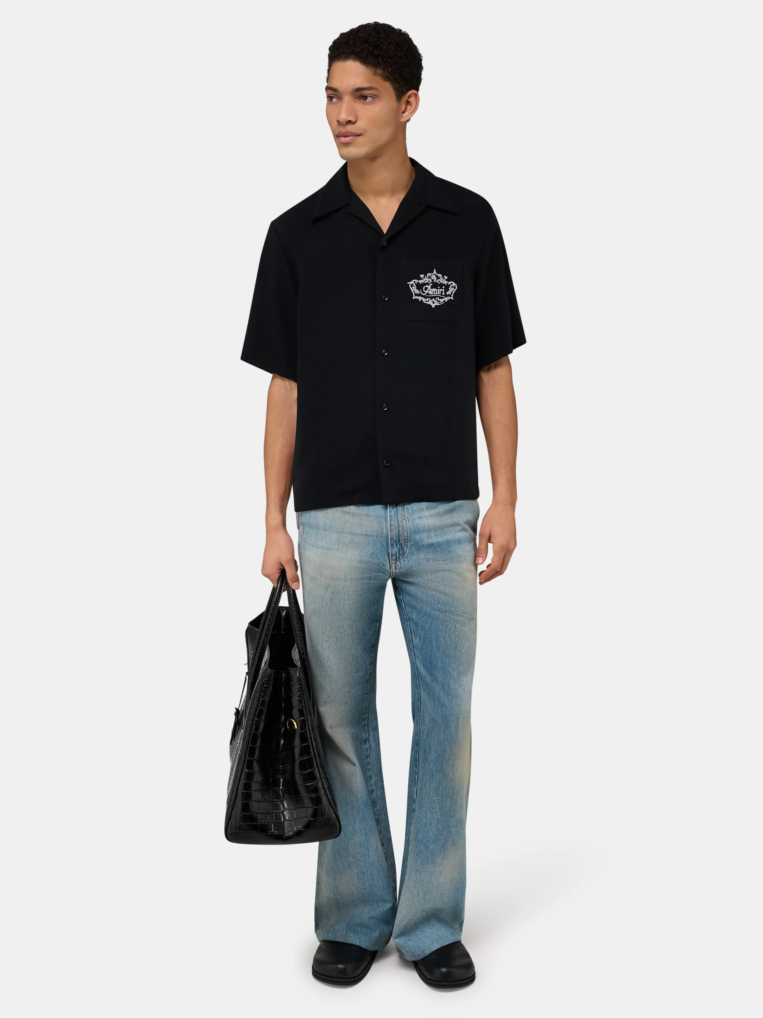 CHATEAU CREST CAMP SHIRT - Black - Image 2