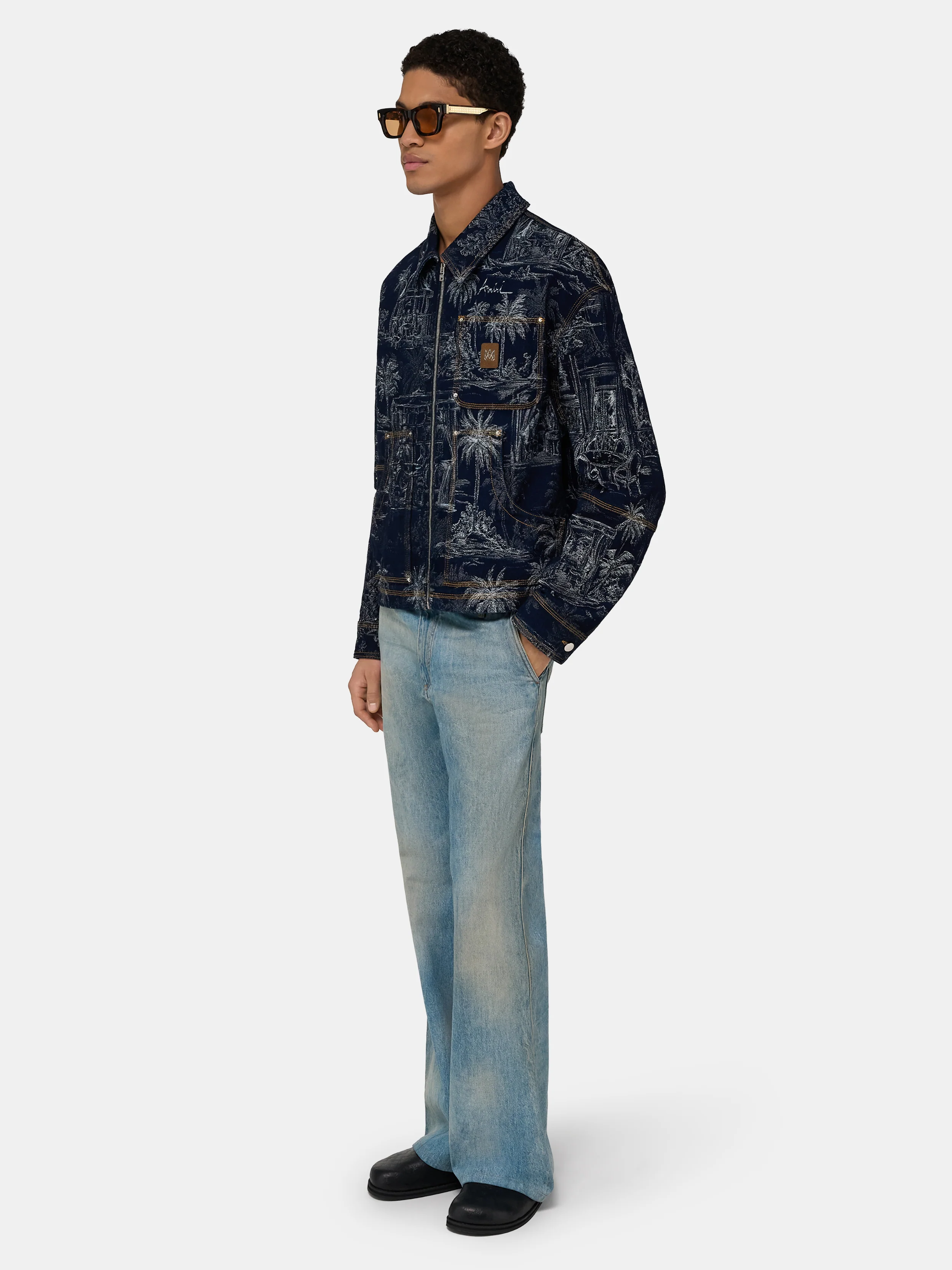 CHATEAU PALMS JACQUARD JACKET - Indigo - Image 3