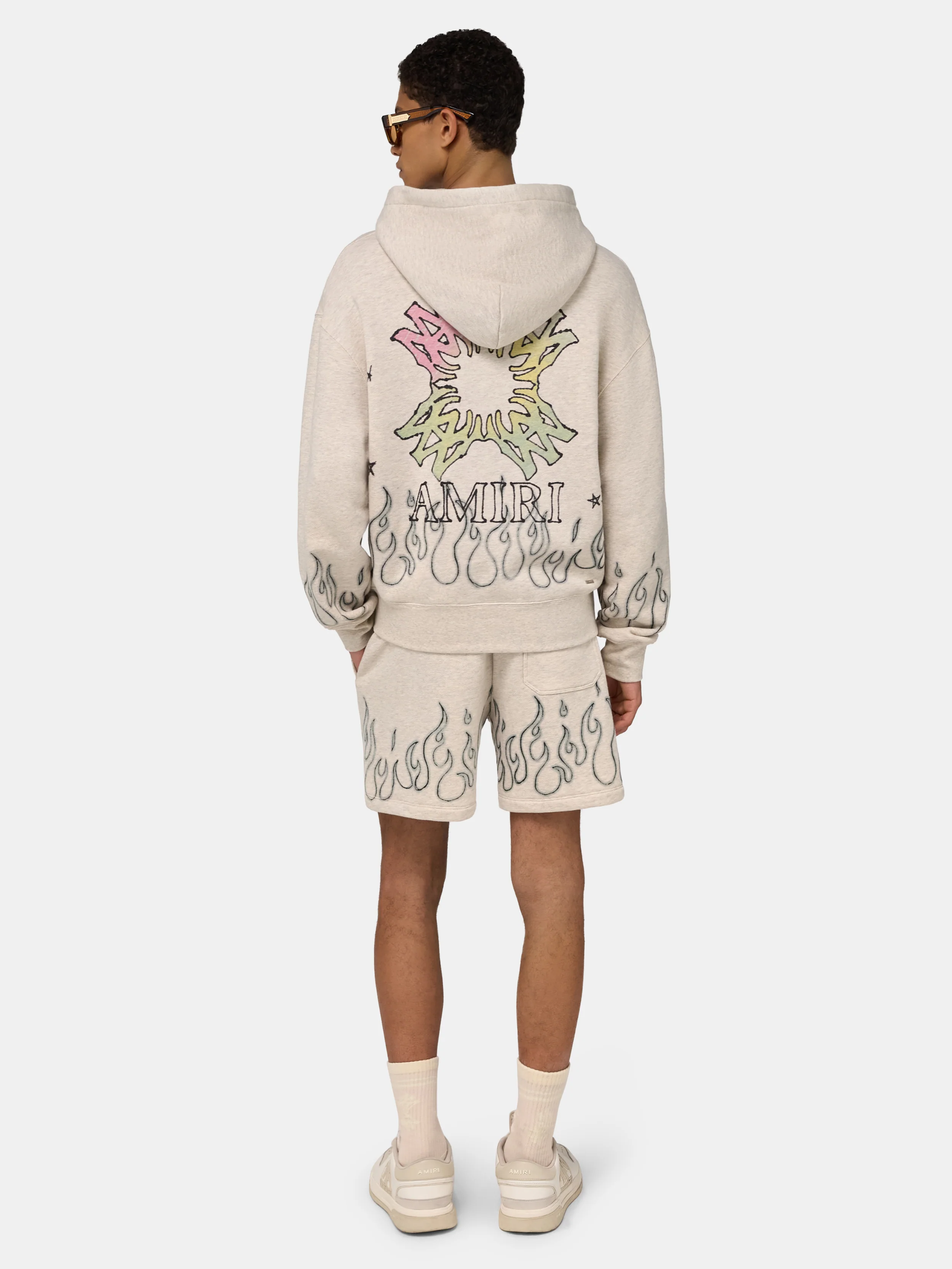 MA QUAD FLAMES SWEATSHORT - Ivory - Image 4