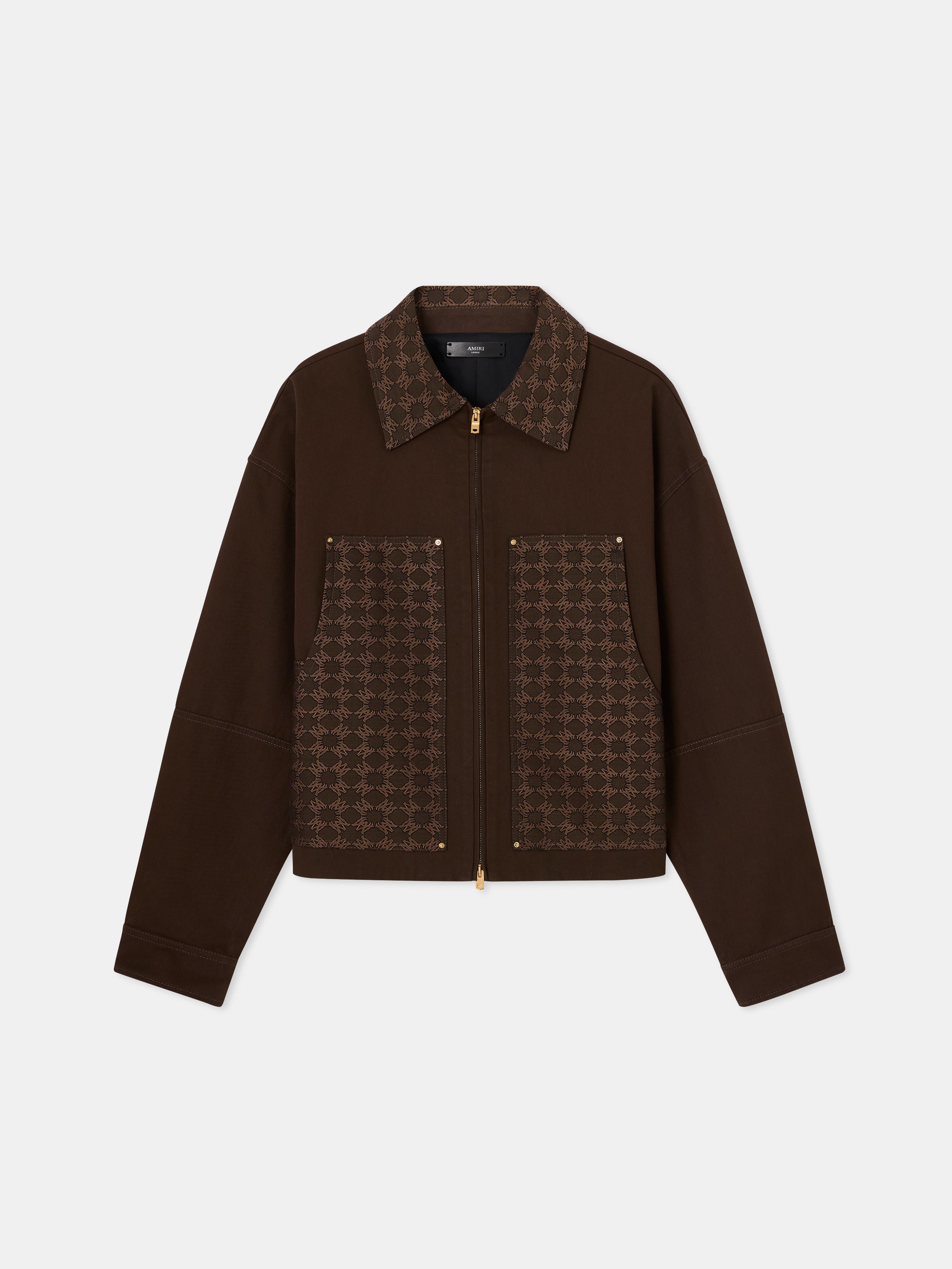 MA QUAD JACQUARD WORK JACKET - Dark Brown