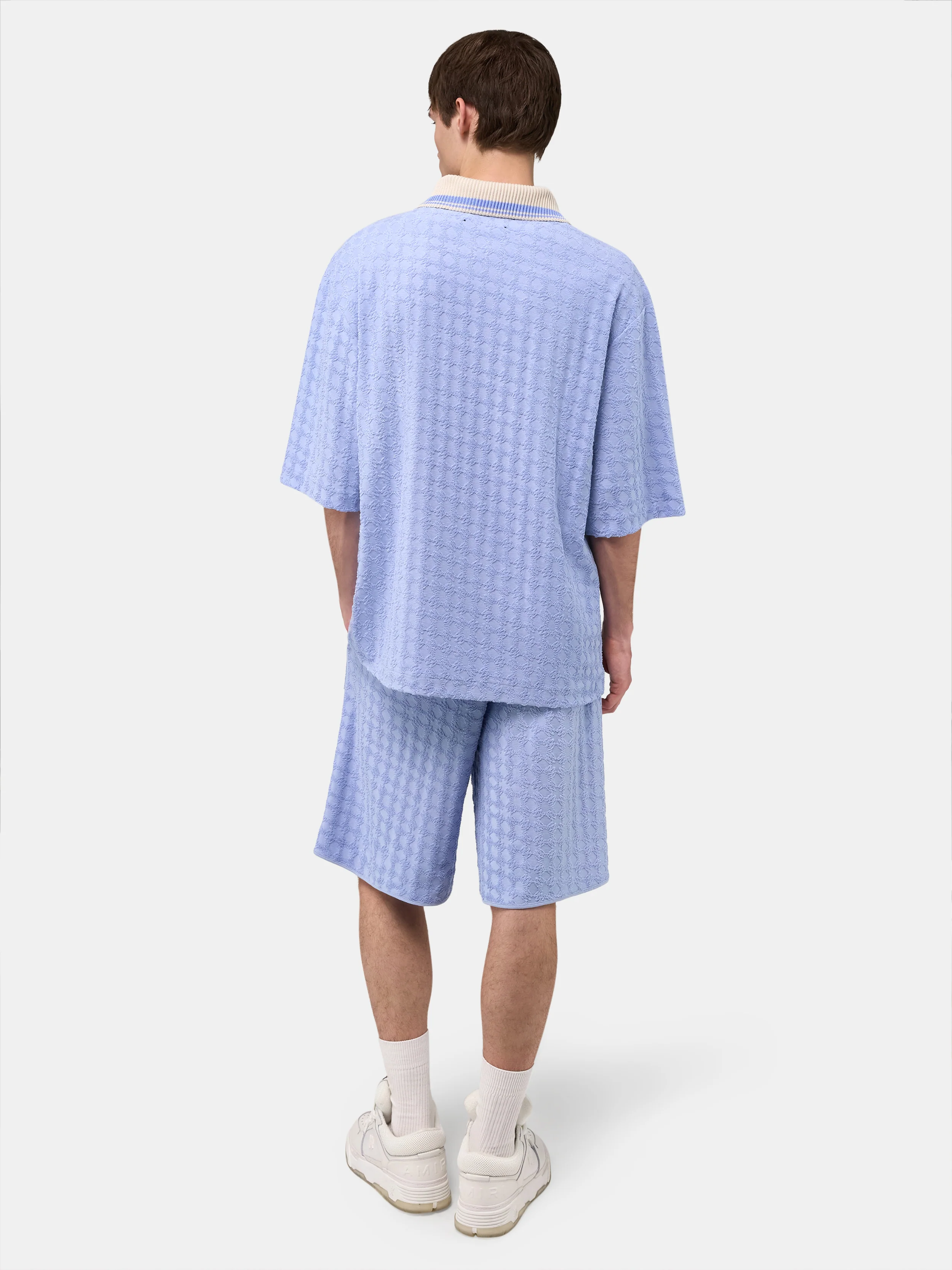 MA QUAD ZIP TOWELING POLO - Skyline Blue - Image 4