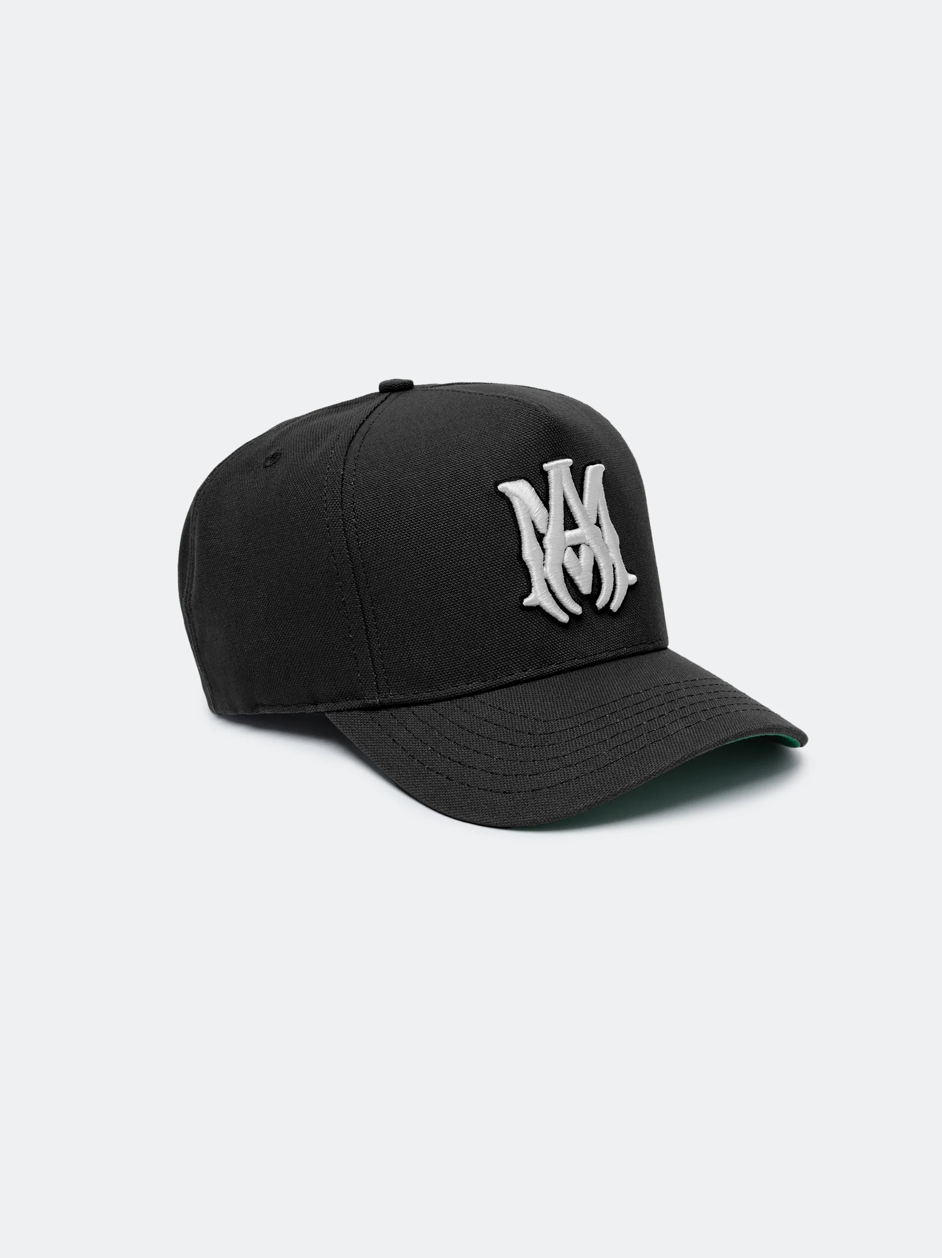 MA STAGGERED AMIRI FULL CANVAS HAT - Black Off White - Image 2