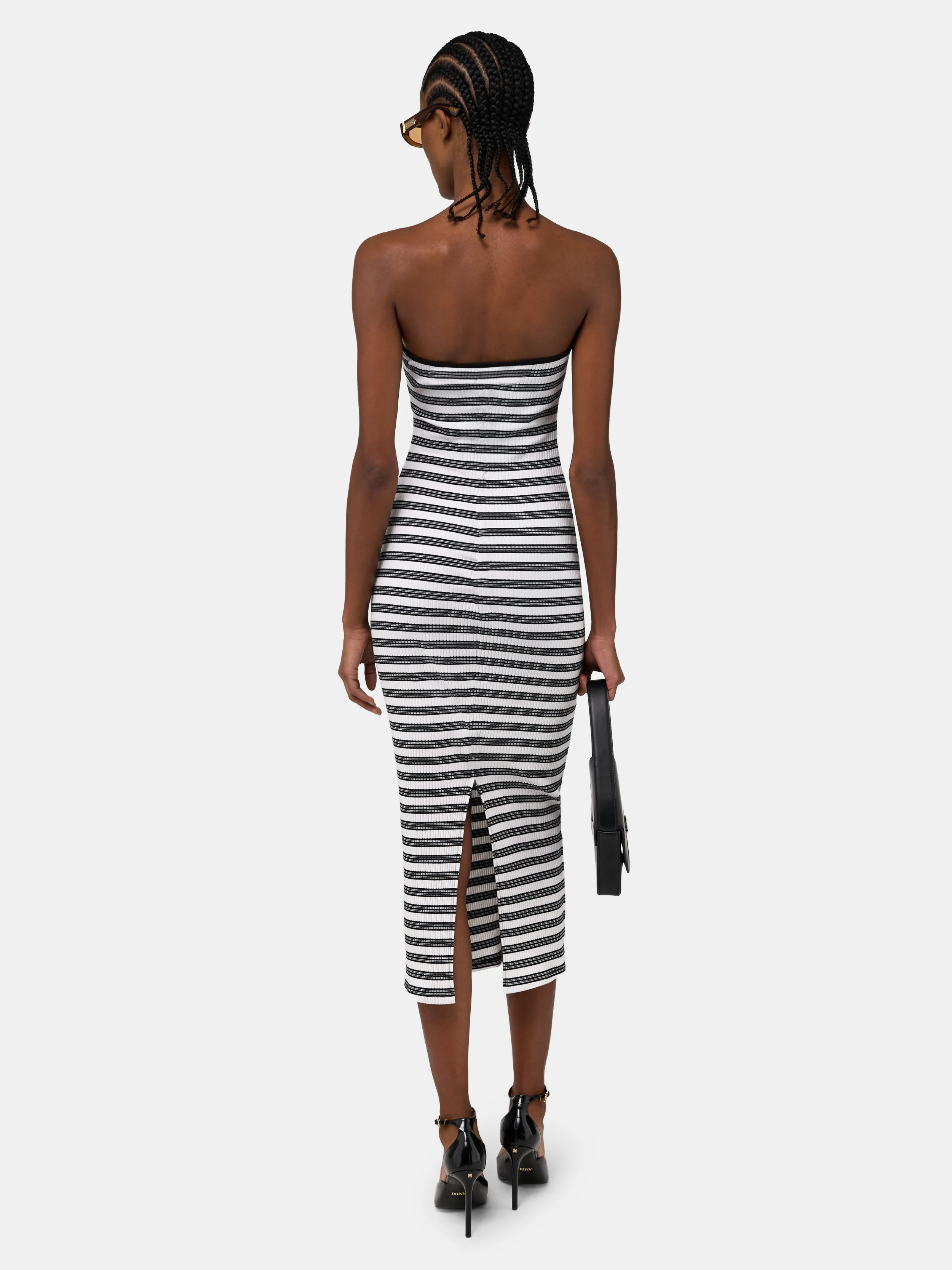 WOMEN - WOMEN'S MA STRIPED MAXI DRESS - White - Image 4