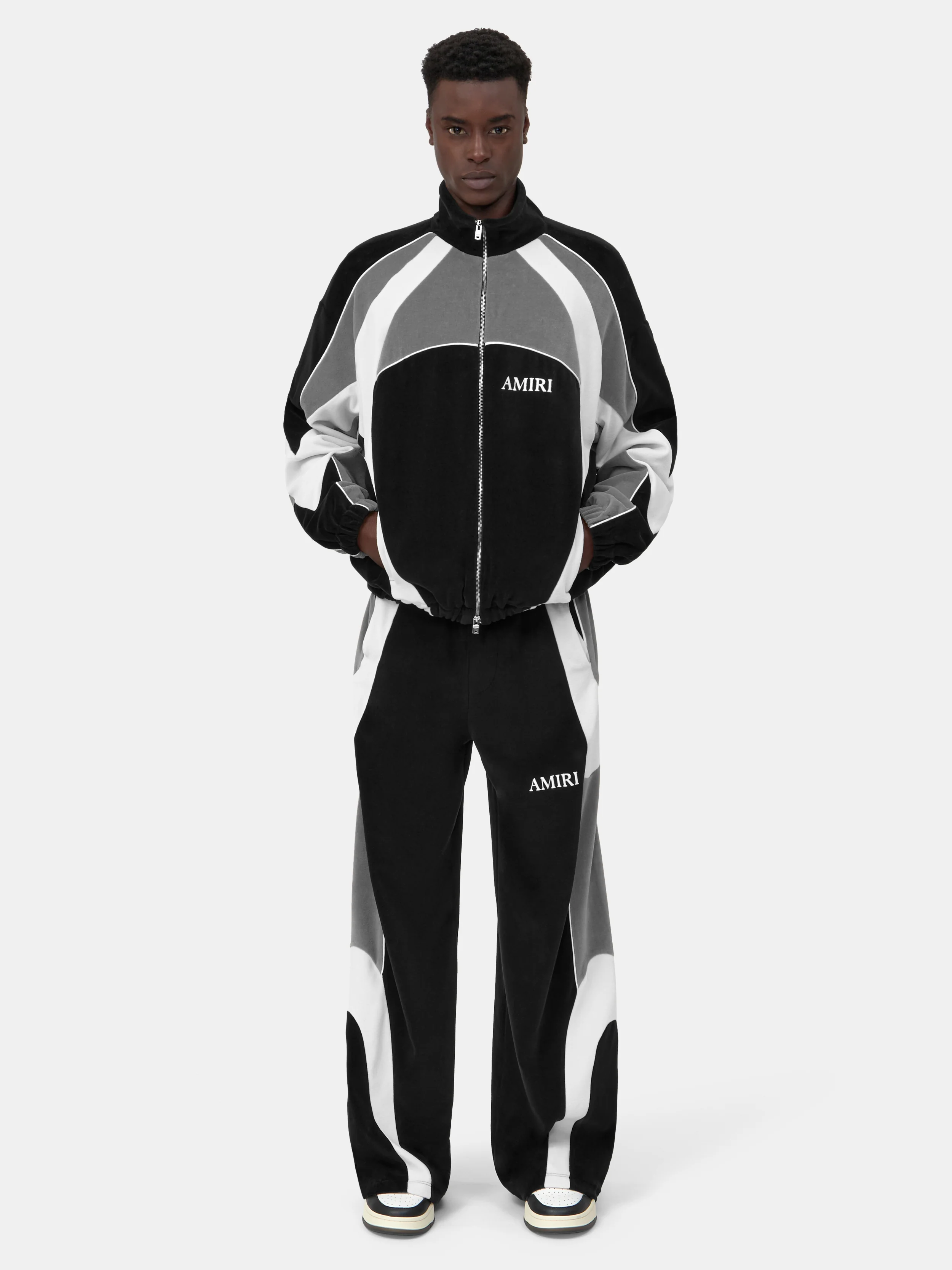 OVERSIZED PANEL TRACK JACKET - Black - Image 2