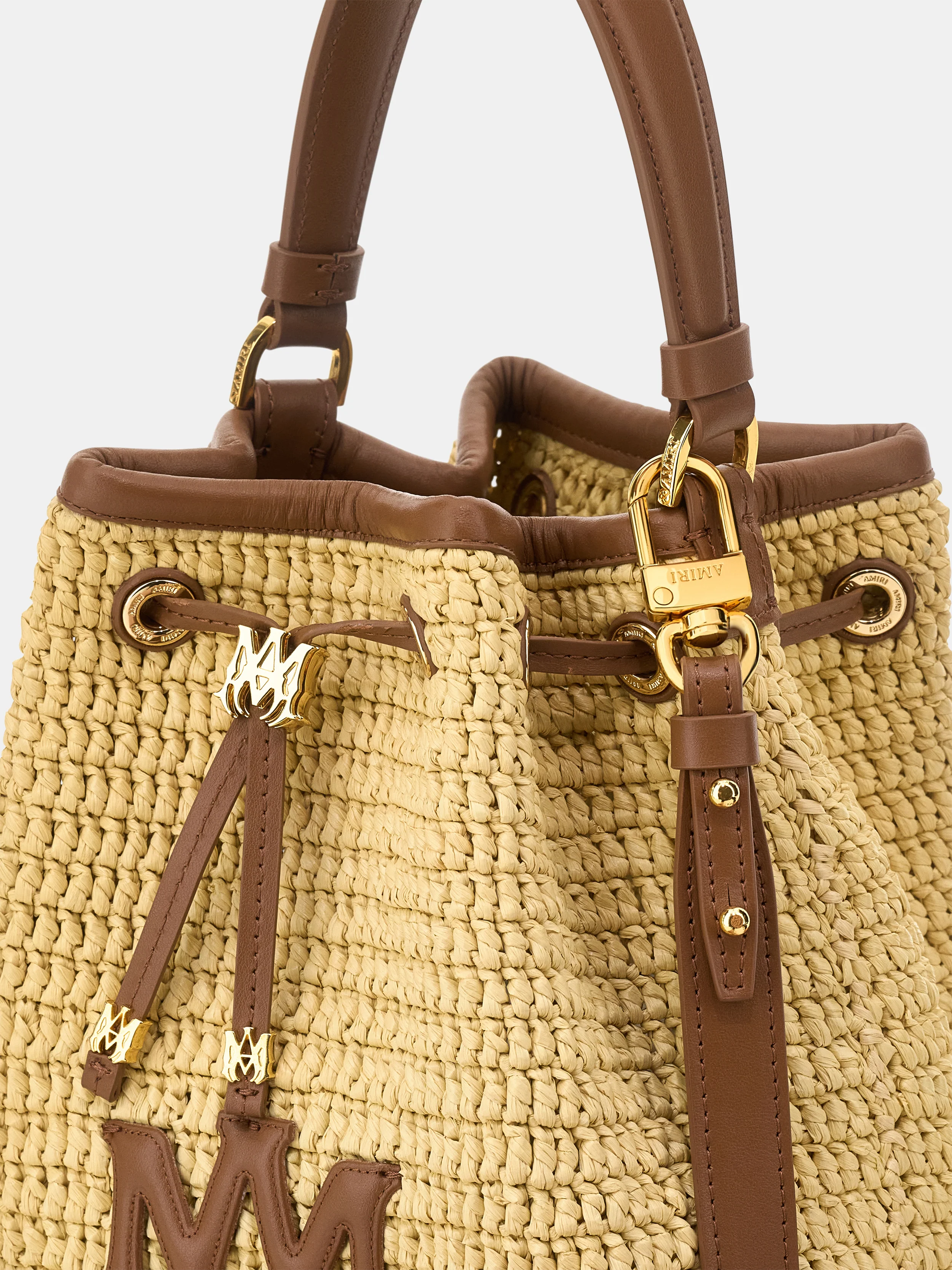 WOMEN - WOMEN'S RAFFIA MICRO MA BUCKET BAG - Natural - Image 4