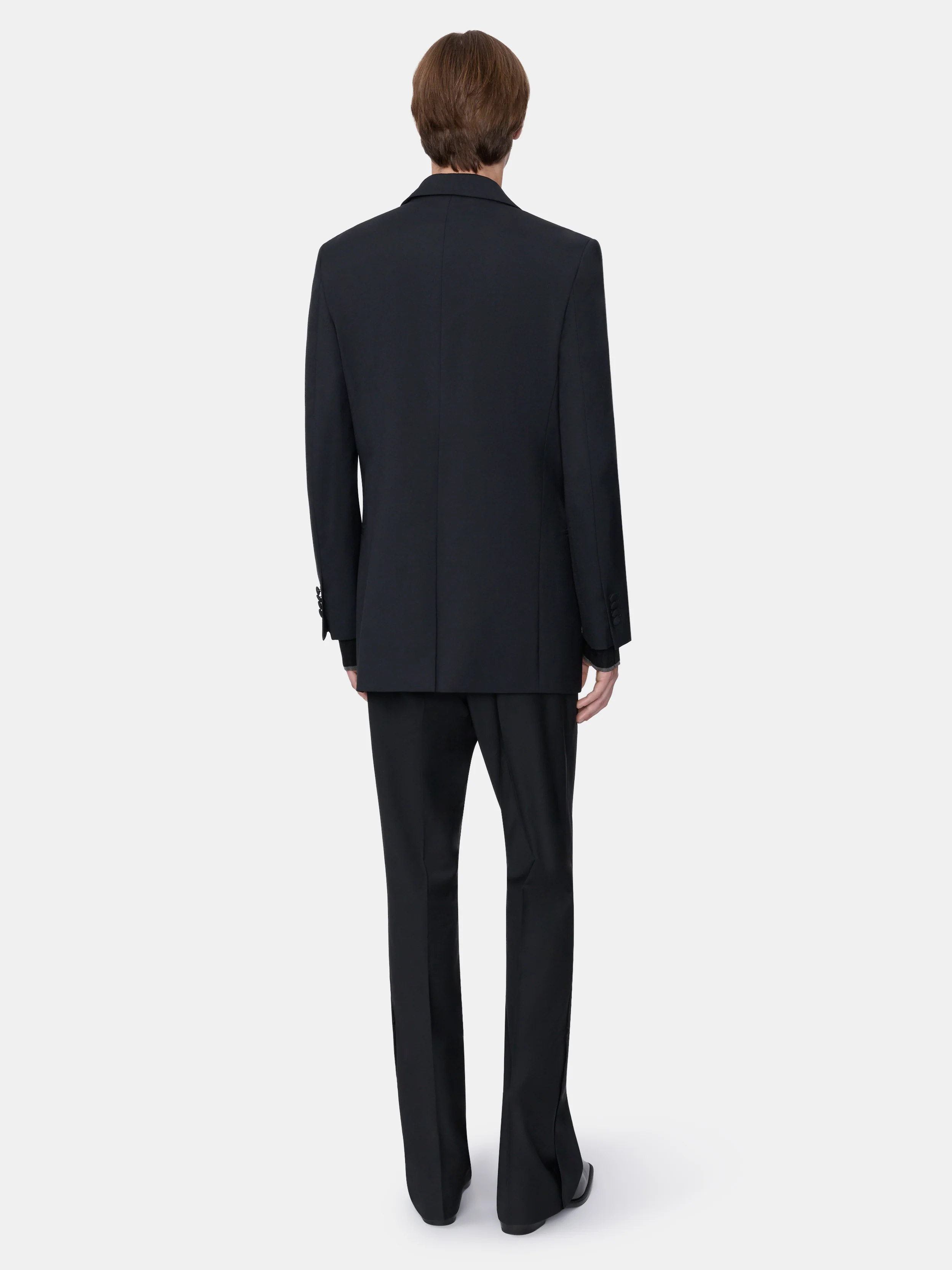 SINGLE-BREASTED TUXEDO JACKET - BLACK - Image 4