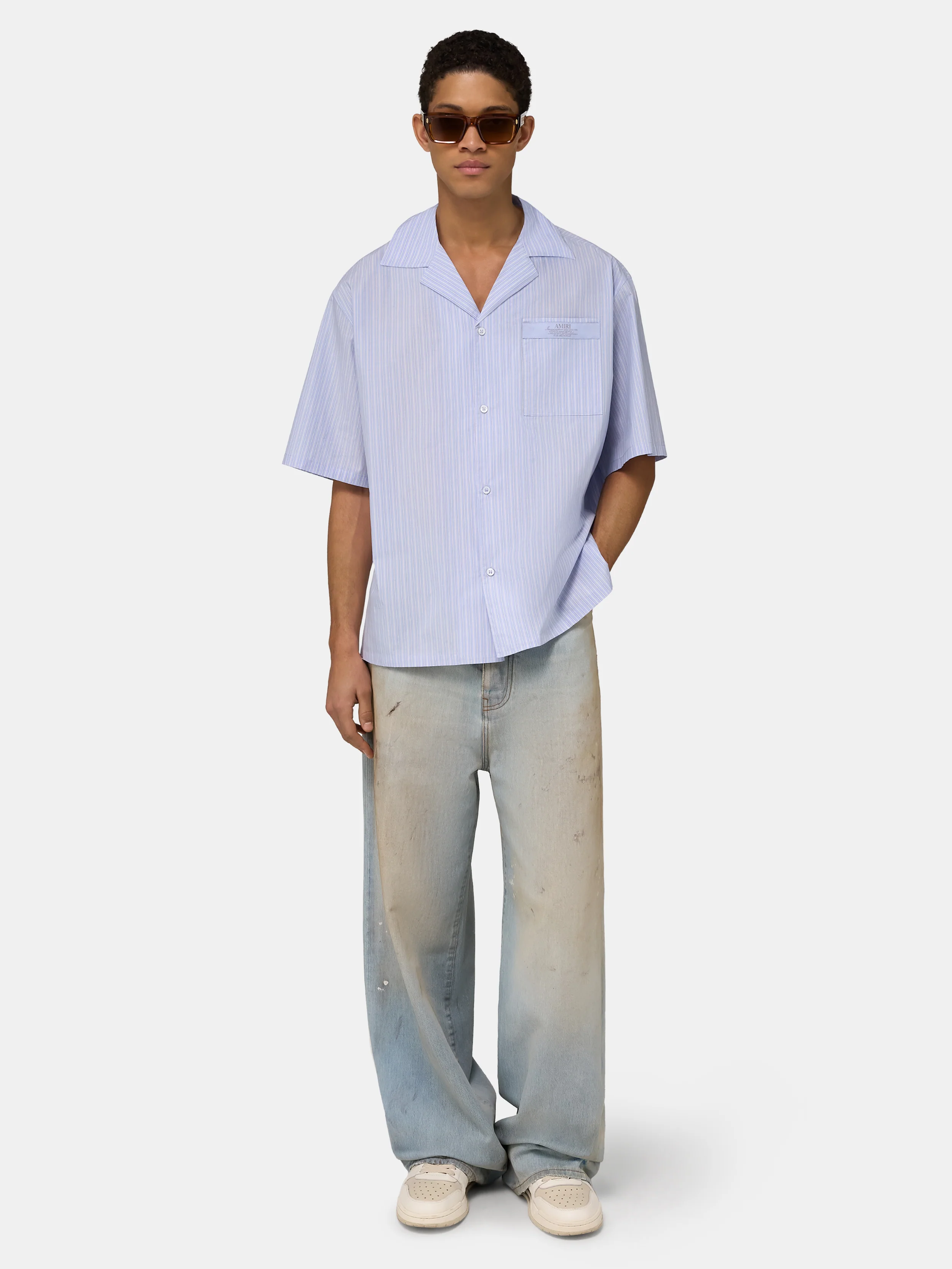 AMIRI SPIRIT BOX CAMP SHIRT - Ashley Blue - Image 3