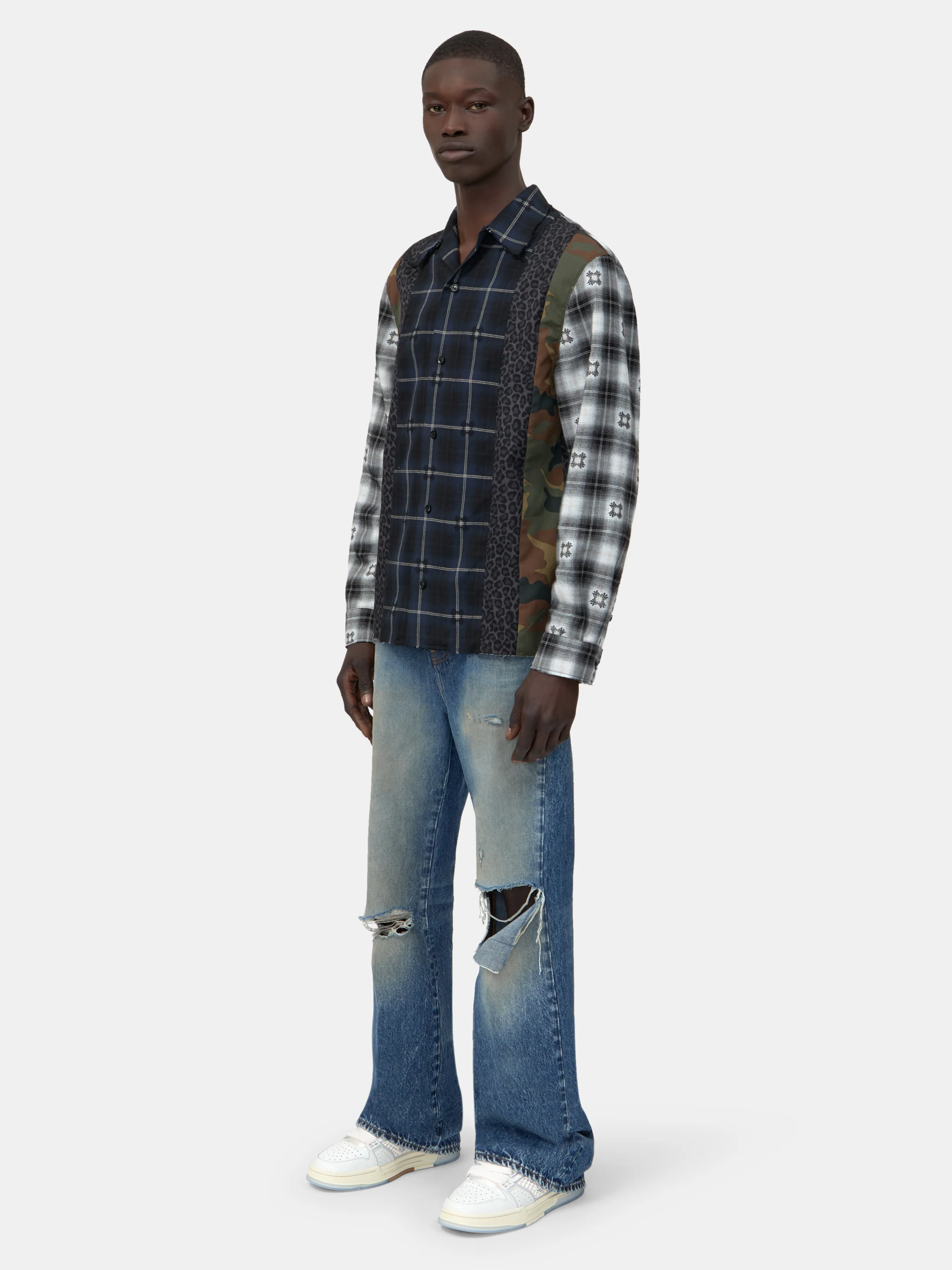 SPLICED MA QUAD FLANNEL - Midnight Blue - Image 3