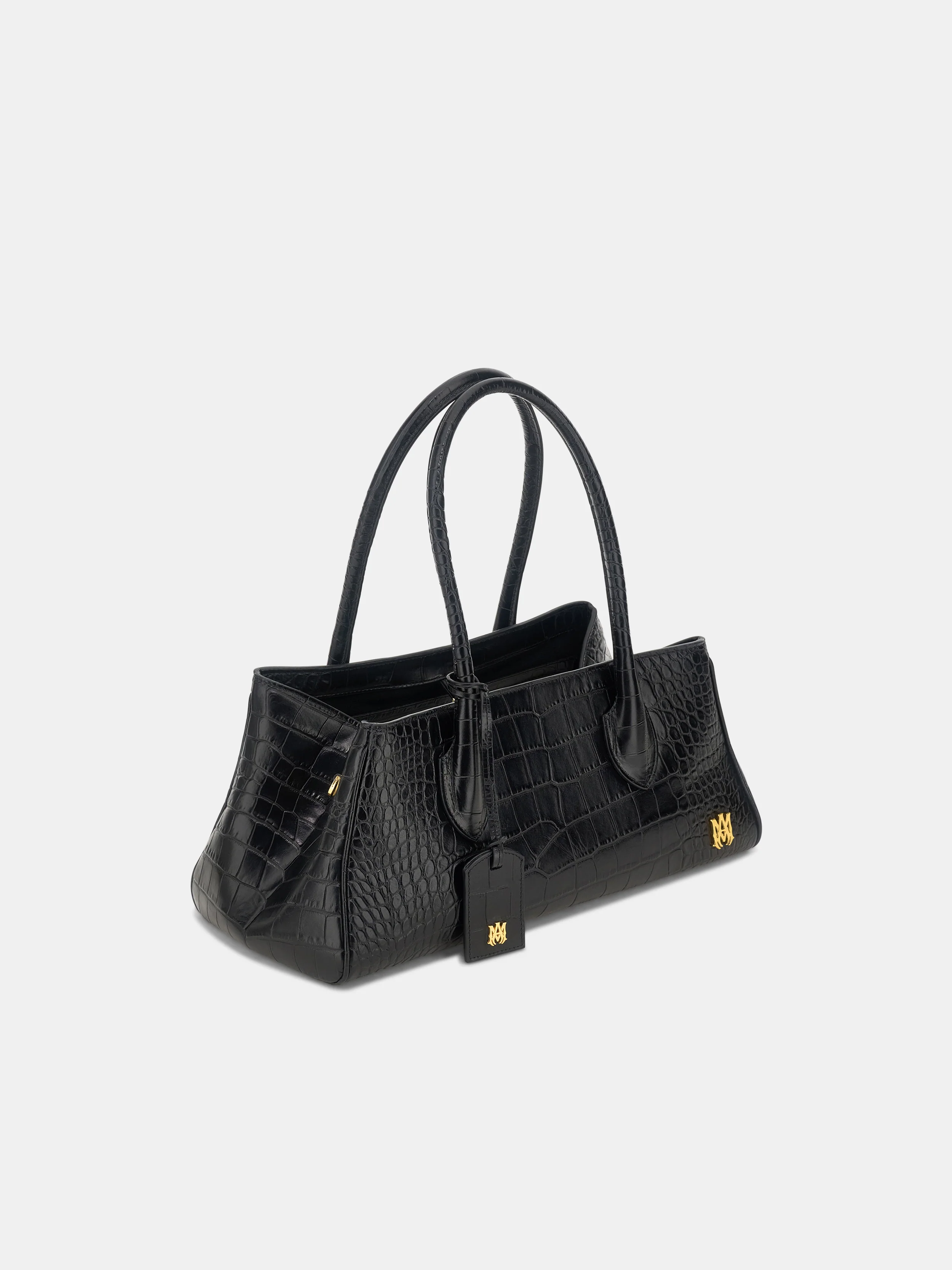 WOMEN - WOMEN'S EMBOSSED CROC HONEY 40 SHOULDER - Black - Image 3